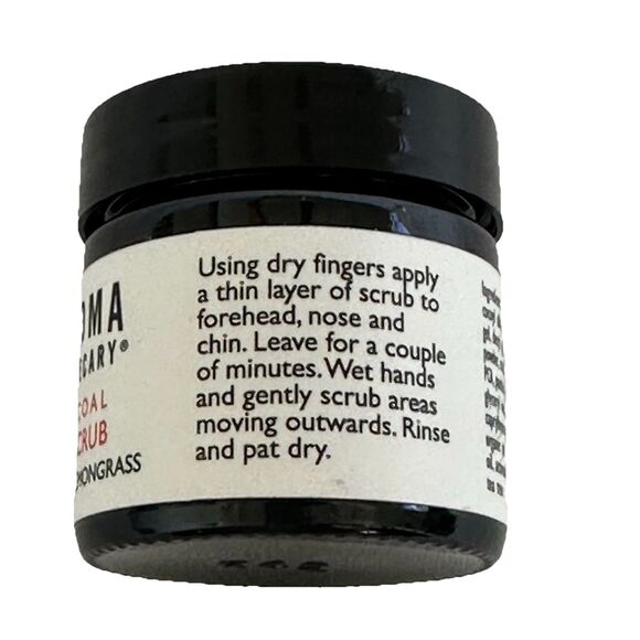 Sonoma Apothecary Charcoal Face Scrub 1oz. Grapefruit Lemongrass Paraben-Free - Picture 4 of 5